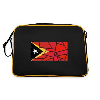 Drapeau du pays Timor oriental Timor Leste - Sac Retro - noir/or - Dos