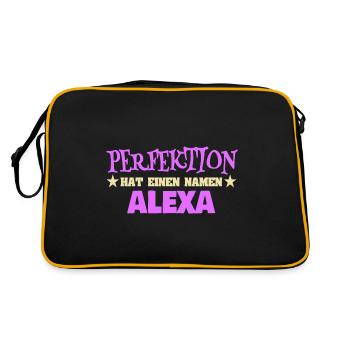 Nom de la femme Alexa - Sac Retro - noir/or - Dos