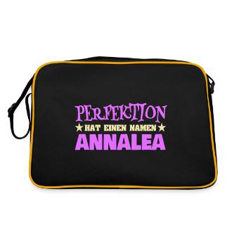 Nom de la femme Annalea - Sac Retro - noir/or - Dos