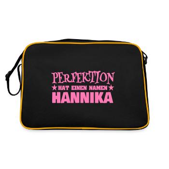 Nom de la femme Hannika - Sac Retro - noir/or - Dos