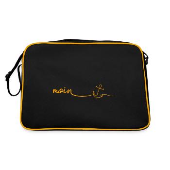 MOIN Anker - Retro Tasche - Schwarz/Gold - Hinten