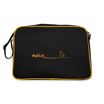MOIN Moewe - Retro Tasche - Schwarz/Gold - Hinten