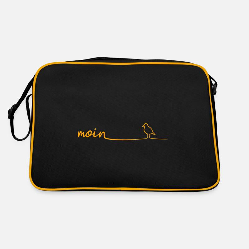 MOIN Moewe - Retro Tasche - Schwarz/Gold