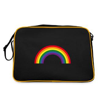 Regenbogen / Rainbow (6er) - Retro Tasche - Schwarz/Gold - Hinten