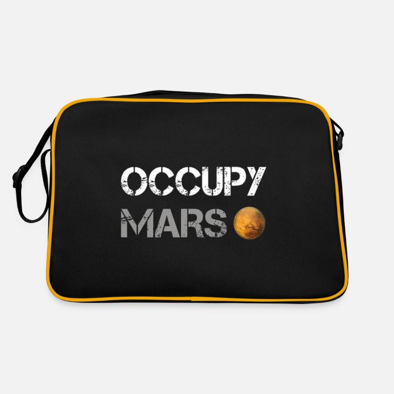 occupy mars - Retro Bag - black/gold