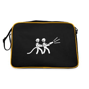 firefighter firefighter icon team - Retro Bag - black/gold - Back