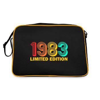 1983 né Né 1983 Cadeau Anniversaire - Sac Retro - noir/or - Dos