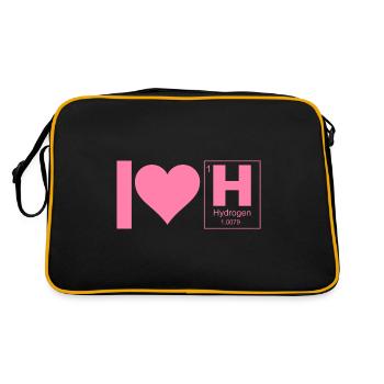 I love hydrogen fuel hydrogen sayings - Retro Bag - black/gold - Back