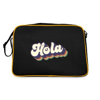 Hola Espagnol Bonjour Hawaii Hawaiian Pride Mexicain - Sac Retro - noir/or - Dos