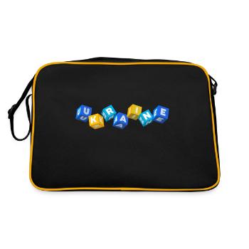 ukraine slava ukraini zelenskyi antiwar - Retro Bag - black/gold - Back