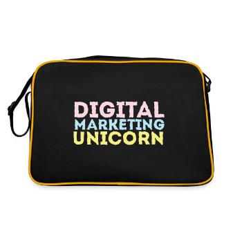 Unicorn Digital Marketing LGBTQ Gift - Retro Bag - black/gold - Back