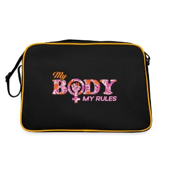 Mon corps, mes règles féministes - Sac Retro - noir/or - Dos