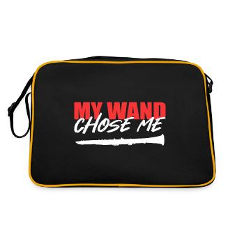 Magic wand chose me instrumentalist Gift - Retro Bag - black/gold - Back