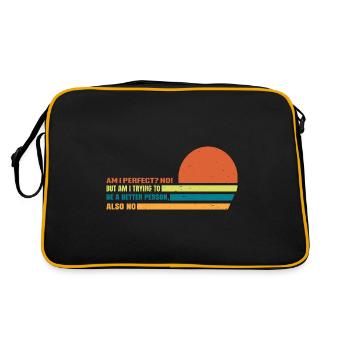 But Am I Trying To Be A Better Person? Also No 3 - Retro Tasche - Schwarz/Gold - Hinten