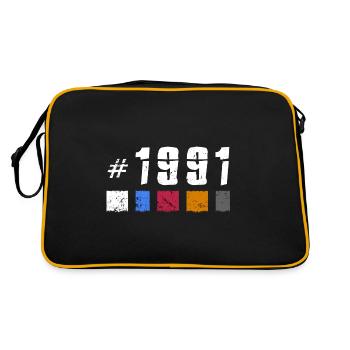 1991 Vintage Birthday Retro Anniversary "New Tibet" - Retro Bag - black/gold - Back