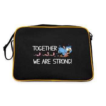 Together we are strong - Retro Tasche - Schwarz/Gold - Hinten