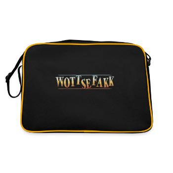 Wottsefakk WTF What The Fuck Retro Denglish - Sac Retro - noir/or - Dos