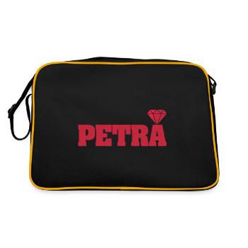 Idée cadeau prénom Petra - Sac Retro - noir/or - Dos
