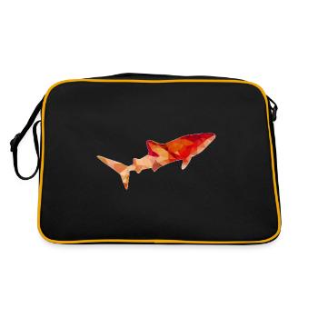 Whale shark red gold - Retro Bag - black/gold - Back