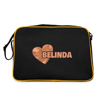 First name Belinda - Retro Bag - black/gold - Back
