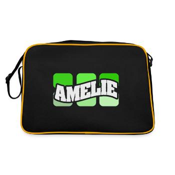 Prénom Amélie - Sac Retro - noir/or - Dos