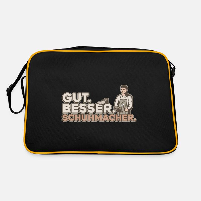 Gut Besser Schuhmacher Schuster - Retro Tasche - Schwarz/Gold