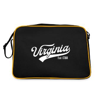 Virginia - Retro Tasche - Schwarz/Gold - Hinten