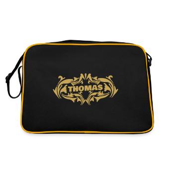 Thomas - Retro Bag - black/gold - Back