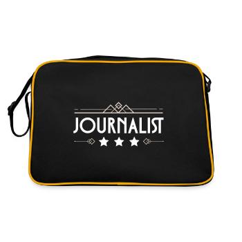 Journalist Beruf - Retro Tasche - Schwarz/Gold - Hinten