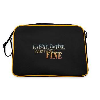 It's Fine I'm Fine Everything Is Fine Retro Irony - Retro Bag - black/gold - Back