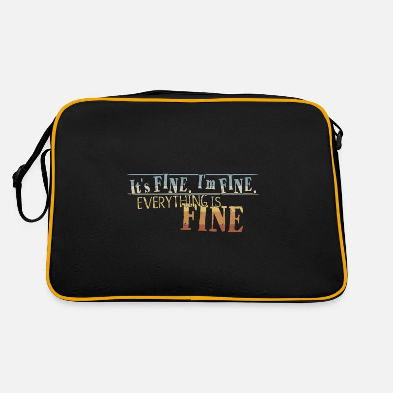It's Fine I'm Fine Everything Is Fine Retro Irony Retro Bag