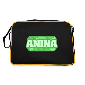 Gift for Anina - Retro Bag - black/gold - Back