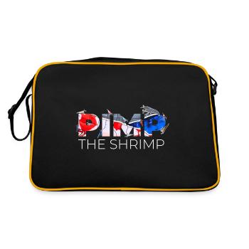 Shrimp Fan Pet Design for proud Shrimp fans - Retro Bag - black/gold - Back