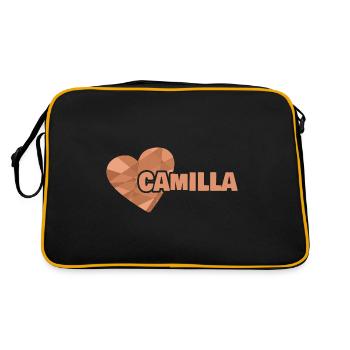 First name Camilla - Retro Bag - black/gold - Back