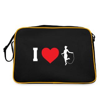 I Love Design für Frauen Rope Jumper - Retro Tasche - Schwarz/Gold - Hinten