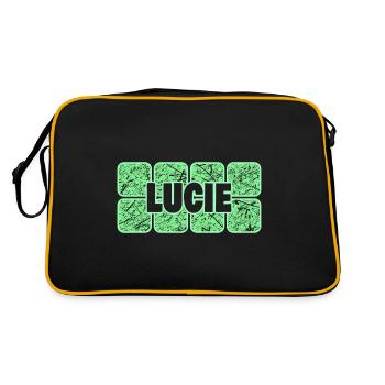 First name Lucie - Retro Bag - black/gold - Back