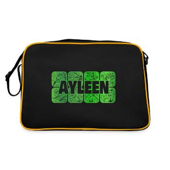 Ayleen - Retro Tasche - Schwarz/Gold - Hinten