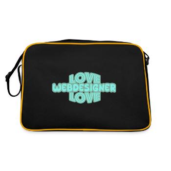 Web designer as a saying - Retro Bag - black/gold - Back