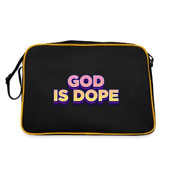 Gott Religion - Retro Tasche - Schwarz/Gold - Hinten