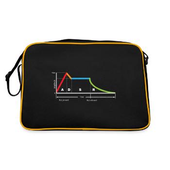 Synthesizer Modular Waveform DJ Gift - Retro Bag - black/gold - Back