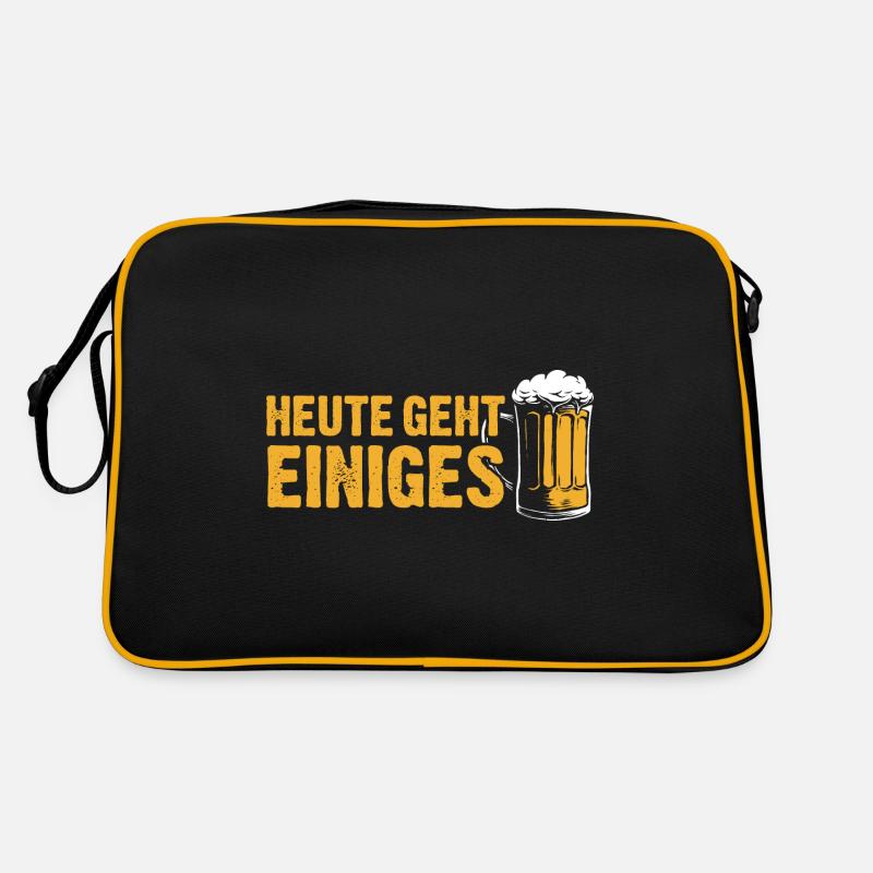 Heute geht einiges - Trinkspruch Biertrinker Retro Tasche