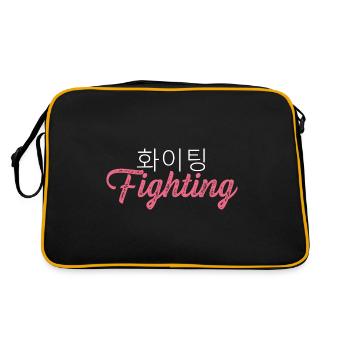 Fight! Optimistic Person Gift - Retro Bag - black/gold - Back