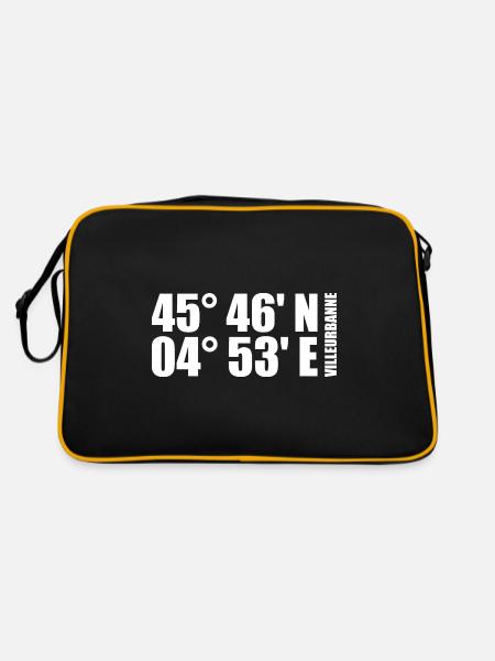 Villeurbanne Coordinates - Retro Bag - black/gold - Back