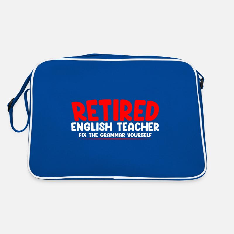 Retired English Teacher, Fix The Grammar Yourself2 Retro Bag