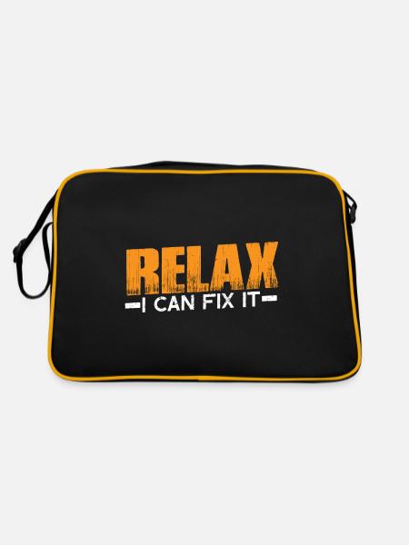 Relax I Can Fix It 11 - Retro Bag - black/gold - Back