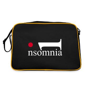 Insomnia. Sleep? What is that? Mind over Mattress. - Retro Bag - black/gold - Back