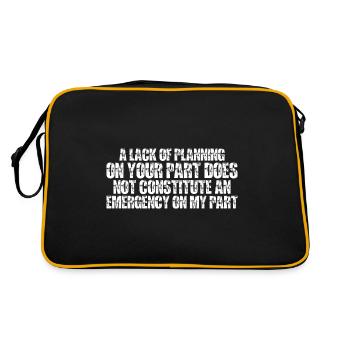 Un manque de planification de votre part ne fait pas 15 - Sac Retro - noir/or - Dos