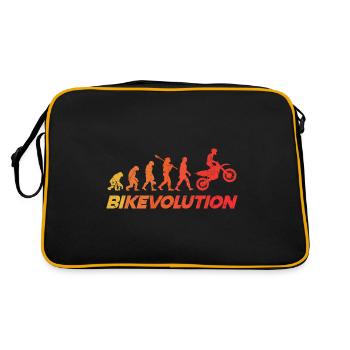 Motorcycle Evolution Vintage Shadow Biker - Retro Tasche - Schwarz/Gold - Hinten