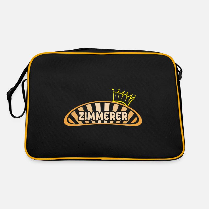 Geschenk für Zimmerer - Retro Tasche - Schwarz/Gold