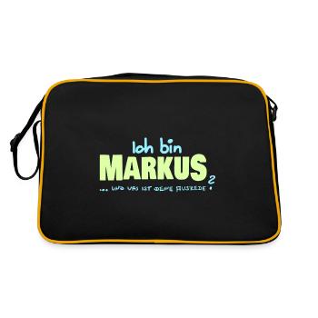 Gift for Markus - Retro Bag - black/gold - Back